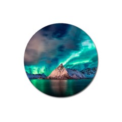 Amazing Aurora Borealis Colors Magnet 3  (round) by B30l