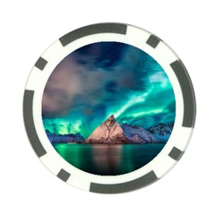 Amazing Aurora Borealis Colors Poker Chip Card Guard