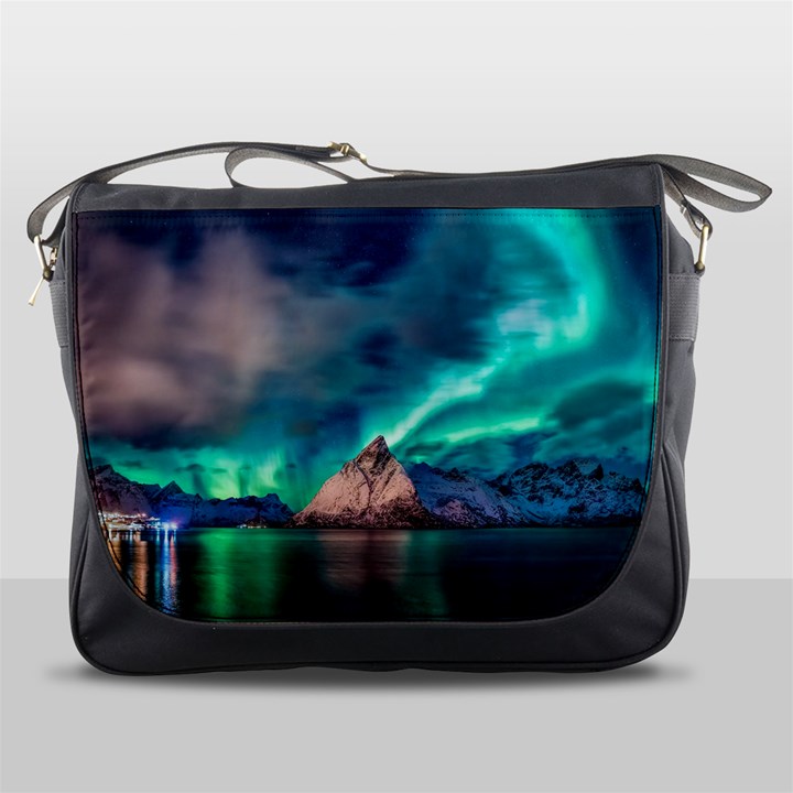 Amazing Aurora Borealis Colors Messenger Bag