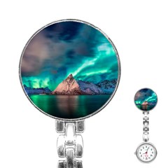 Amazing Aurora Borealis Colors Stainless Steel Nurses Watch by B30l