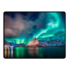 Amazing Aurora Borealis Colors Two Sides Fleece Blanket (small)