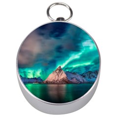 Amazing Aurora Borealis Colors Silver Compasses by B30l