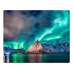 Amazing Aurora Borealis Colors Two Sides Premium Plush Fleece Blanket (large) by B30l