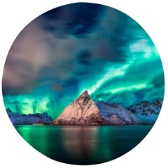 Amazing Aurora Borealis Colors Wooden Bottle Opener (round) by B30l