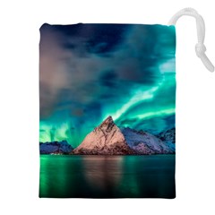 Amazing Aurora Borealis Colors Drawstring Pouch (5xl) by B30l