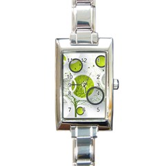 Circles Still Life Rectangle Italian Charm Watch by B30l