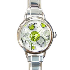 Circles Still Life Round Italian Charm Watch by B30l