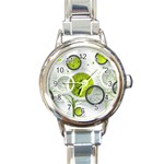 Circles Still Life Round Italian Charm Watch Front