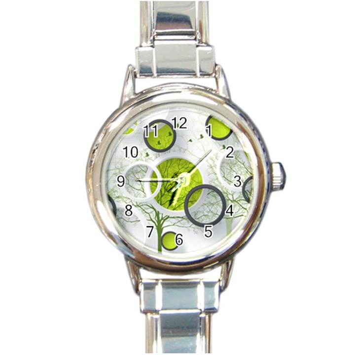 Circles Still Life Round Italian Charm Watch