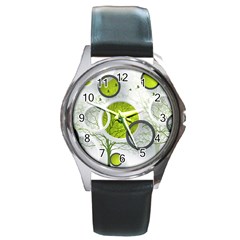 Circles Still Life Round Metal Watch