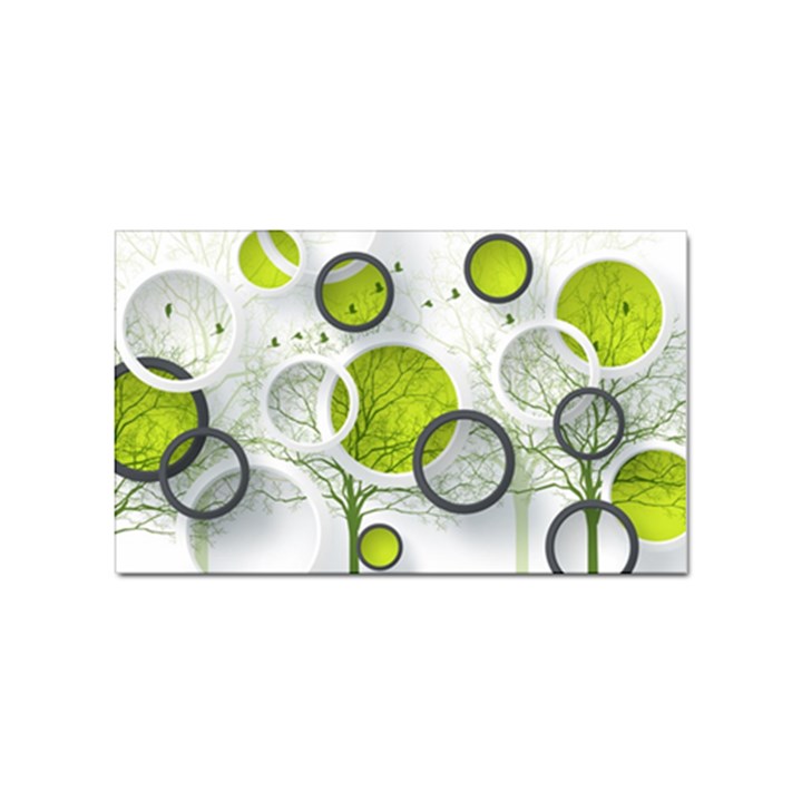 Circles Still Life Sticker (Rectangular)