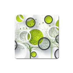 Circles Still Life Square Magnet by B30l