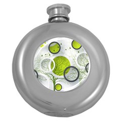 Circles Still Life Round Hip Flask (5 Oz) by B30l