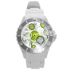 Circles Still Life Round Plastic Sport Watch (l)