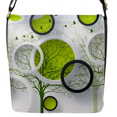 Circles Still Life Flap Closure Messenger Bag (s) by B30l