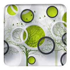 Circles Still Life Square Glass Fridge Magnet (4 Pack) by B30l