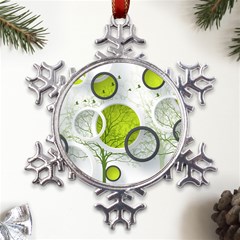 Circles Still Life Metal Large Snowflake Ornament