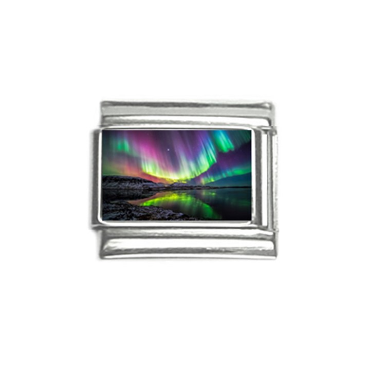 Aurora Borealis Polar Northern Lights Natural Phenomenon North Night Mountains Italian Charm (9mm)