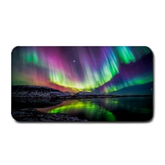 Aurora Borealis Polar Northern Lights Natural Phenomenon North Night Mountains Medium Bar Mat by B30l