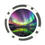 Aurora Borealis Polar Northern Lights Natural Phenomenon North Night Mountains Poker Chip Card Guard Front