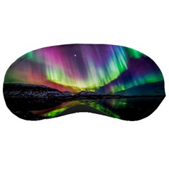 Aurora Borealis Polar Northern Lights Natural Phenomenon North Night Mountains Sleeping Mask by B30l