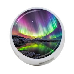 Aurora Borealis Polar Northern Lights Natural Phenomenon North Night Mountains 4-port Usb Hub (two Sides) by B30l