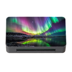 Aurora Borealis Polar Northern Lights Natural Phenomenon North Night Mountains Memory Card Reader With Cf