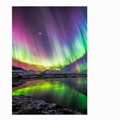 Aurora Borealis Polar Northern Lights Natural Phenomenon North Night Mountains Small Garden Flag (two Sides) by B30l