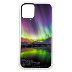 Aurora Borealis Polar Northern Lights Natural Phenomenon North Night Mountains Iphone 12 Mini Tpu Uv Print Case	