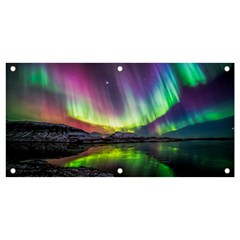 Aurora Borealis Polar Northern Lights Natural Phenomenon North Night Mountains Banner And Sign 4  X 2 