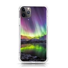 Aurora Borealis Polar Northern Lights Natural Phenomenon North Night Mountains Iphone 11 Pro Max 6 5 Inch Tpu Uv Print Case by B30l