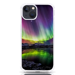 Aurora Borealis Polar Northern Lights Natural Phenomenon North Night Mountains Iphone 13 Tpu Uv Print Case by B30l