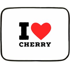 I Love Cherry Two Sides Fleece Blanket (mini) by ilovewhateva