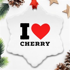 I Love Cherry Ornament (snowflake) by ilovewhateva