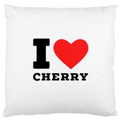 I Love Cherry Large Cushion Case (one Side) by ilovewhateva