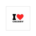 I love cherry Satin Bandana Scarf 22  x 22  Front