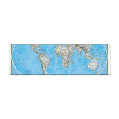 Blue White And Green World Map National Geographic Sticker (bumper) by B30l