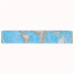 Blue White And Green World Map National Geographic Small Bar Mat by B30l