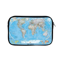 Blue White And Green World Map National Geographic Apple Macbook Pro 13  Zipper Case