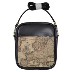 Old Vintage Classic Map Of Europe Girls Sling Bag