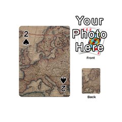 Old Vintage Classic Map Of Europe Playing Cards 54 Designs (mini)