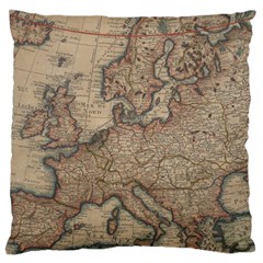 Old Vintage Classic Map Of Europe Large Cushion Case (one Side) by B30l