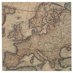 Old Vintage Classic Map Of Europe Wooden Puzzle Square by B30l