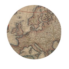 Old Vintage Classic Map Of Europe Mini Round Pill Box (pack Of 3) by B30l