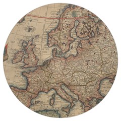 Old Vintage Classic Map Of Europe Round Trivet by B30l