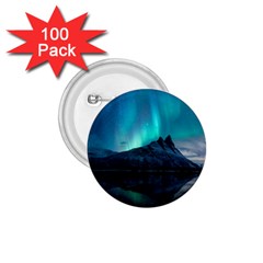 Aurora Borealis Mountain Reflection 1 75  Buttons (100 Pack)  by B30l