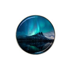 Aurora Borealis Mountain Reflection Hat Clip Ball Marker by B30l