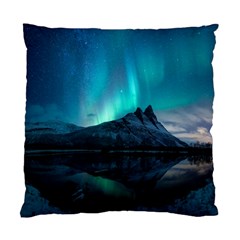 Aurora Borealis Mountain Reflection Standard Cushion Case (one Side) by B30l