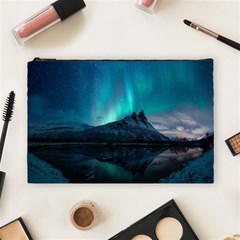 Aurora Borealis Mountain Reflection Cosmetic Bag (large) by B30l