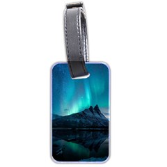 Aurora Borealis Mountain Reflection Luggage Tag (two Sides) by B30l